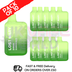 Bamboo Aloe (NEW) Lost Mary 600 Puff Bars Pack Of 10 BM600