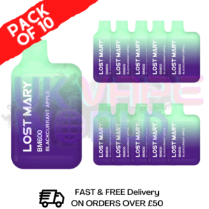 Blackcurrant Apple Lost Mary 600 Puff Bars Pack Of 10