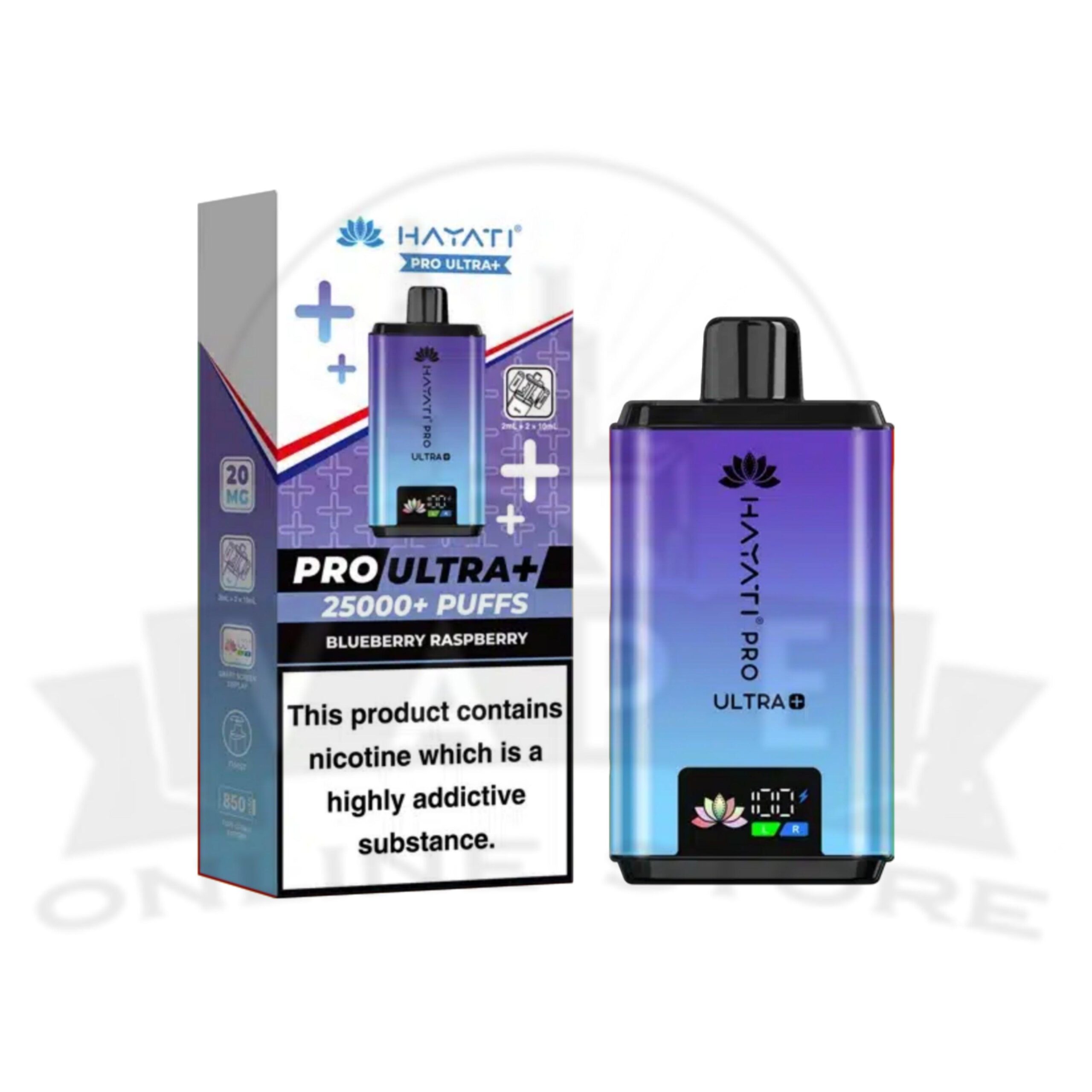 box of 10 hayati pro ultra plus 25000 puffs pod vape kit | hayati wholesale vapes