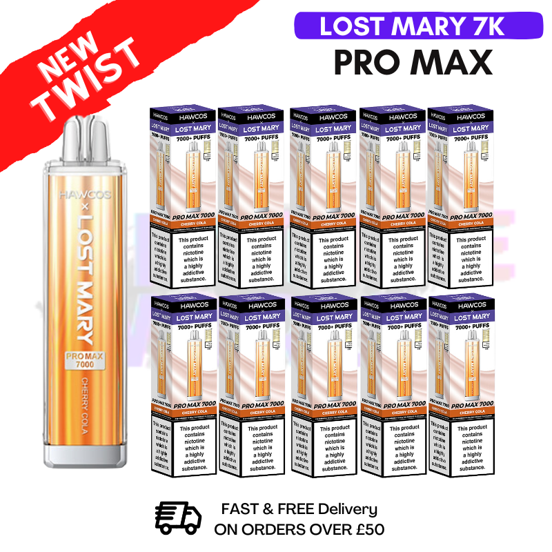 Cherry Cola Lost Mary Pro Max 7K Box Of 10