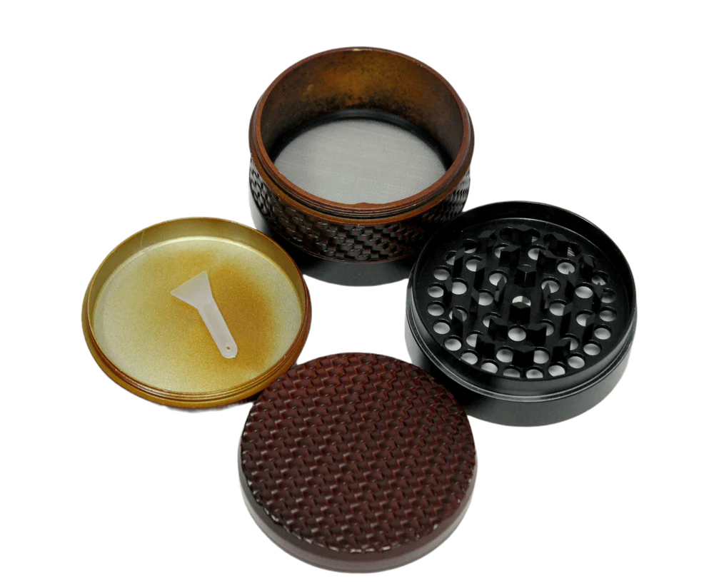 EC420 Weaving Wood Style 63mm 4 Piece Grinder - Black - Image 2