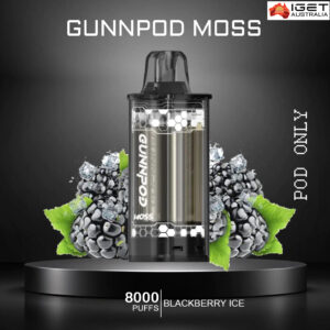 GUNNPOD MOSS – BLACKBERRY ICE- 8000 PUFFS – POD ONLY
