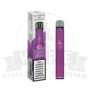 Grape Elf Bar 600 Puffs 20mg Reusable Vape Pod Kit