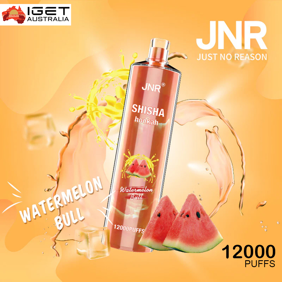 JNR SHISHA HOOKAH – WATERMELON BULL – 12000 PUFFS