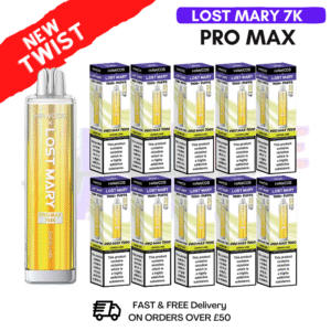 Lemon Lime Lost Mary Pro Max 7K Box Of 10