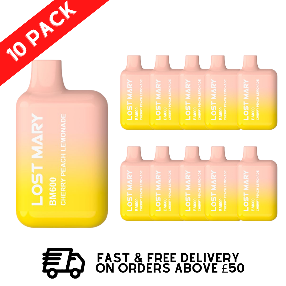 Cherry Peach Lemonade - Lost Mary 600 Puff Bars Pack Of 10 BM600 Disposable