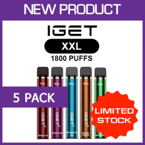 IGET XXL – 1800 PUFFS – 5 PACK
