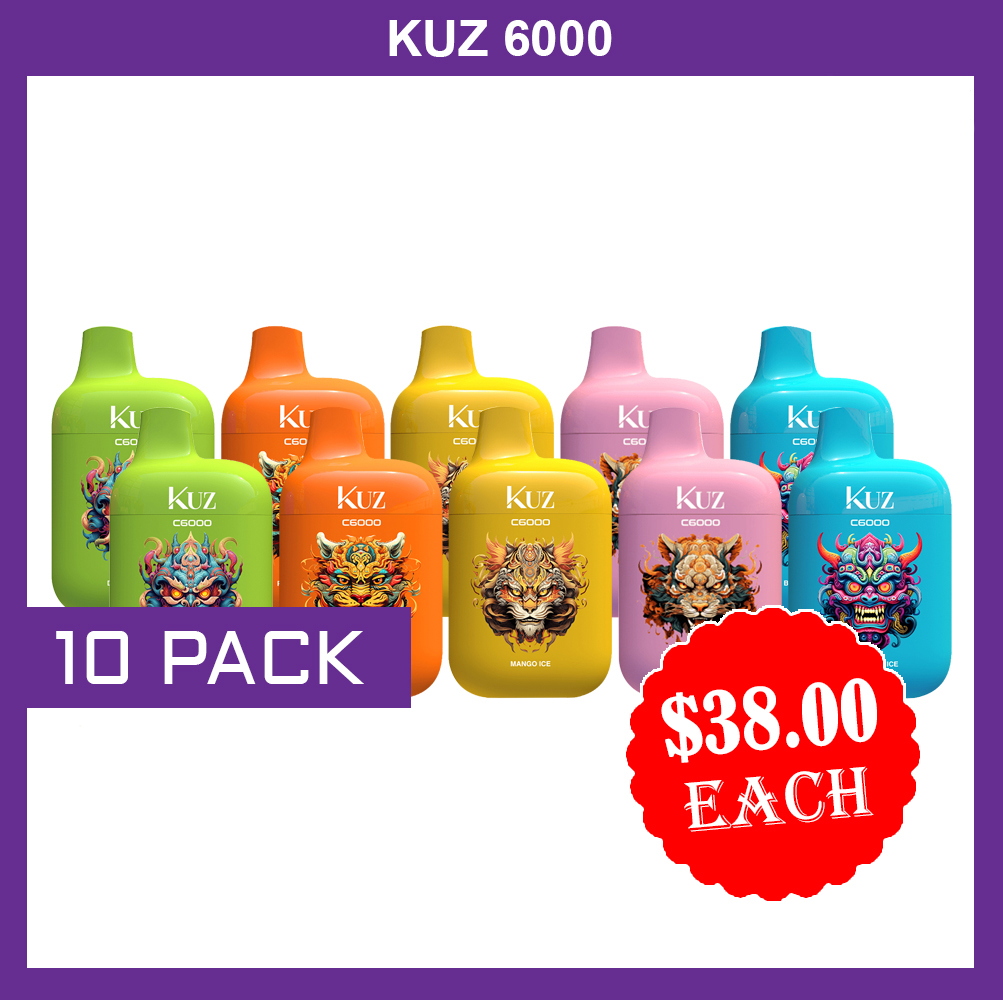 KUZ – 6000 PUFFS – 10 PACK