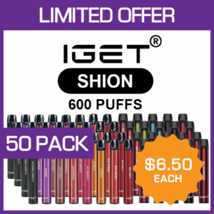 IGET SHION – 600 PUFFS  – 50 PACK