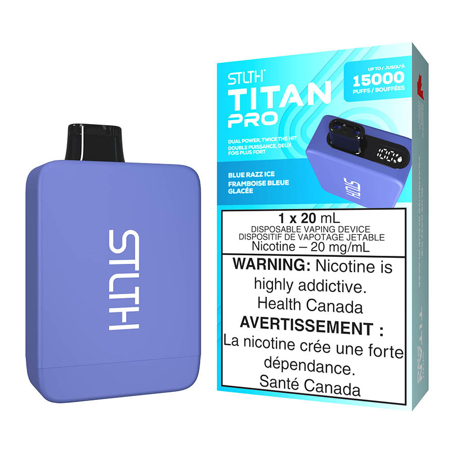 STLTH Titan Pro Disposable Vape Device - Blue Razz Ice