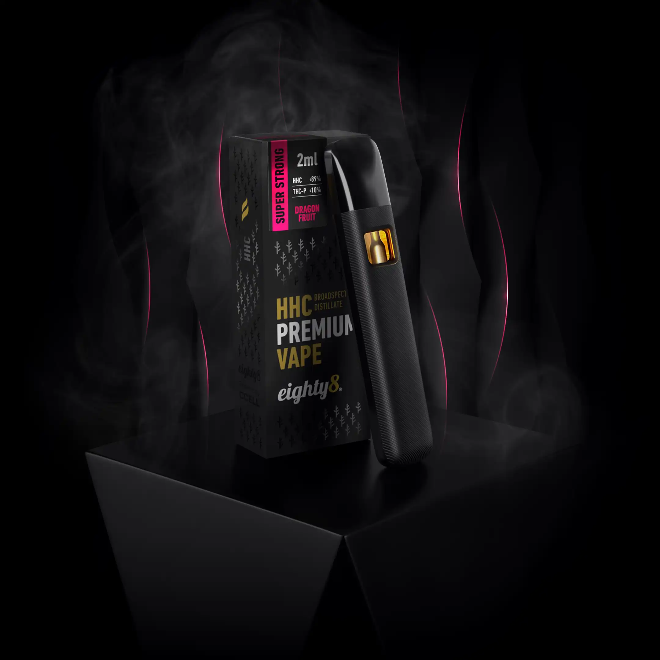 Vape THC P + HHC Super Strong Dragon Fruit – Eighty8 2ML - Image 2